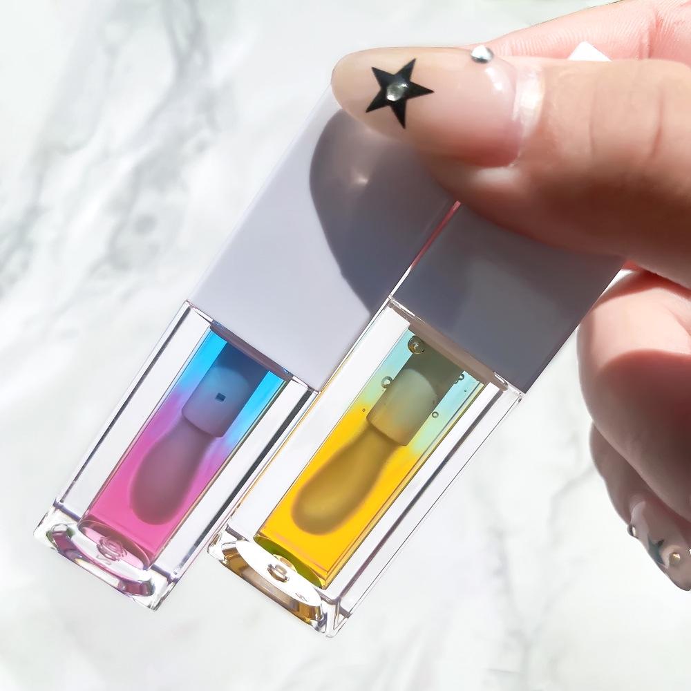

Dual-Tone Plant Fruit Lip Plumping Oil - Upgraded Lip Care & Gloss 5ml [Glitter White Box]