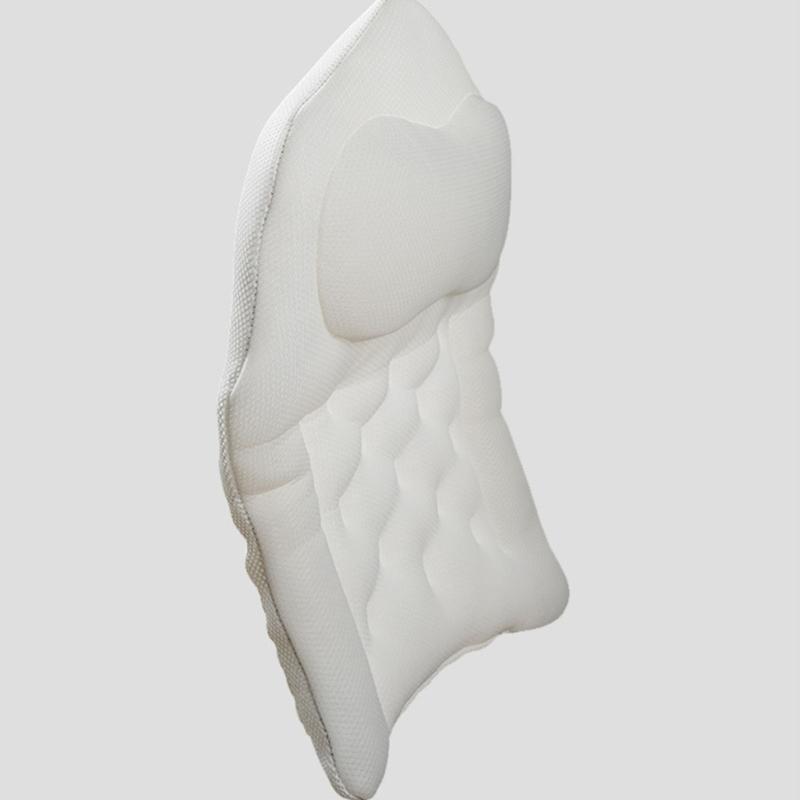 Waterproof Bathtub Neck Cushion Soft Headrest For Relaxation Fit All Size Easy Setups Spa Massage Accessory Polyester