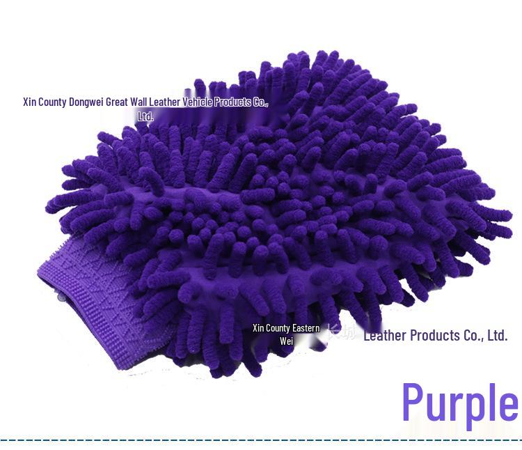 Dual-Sided Chenille Coral Fleece Car Wash Gloves