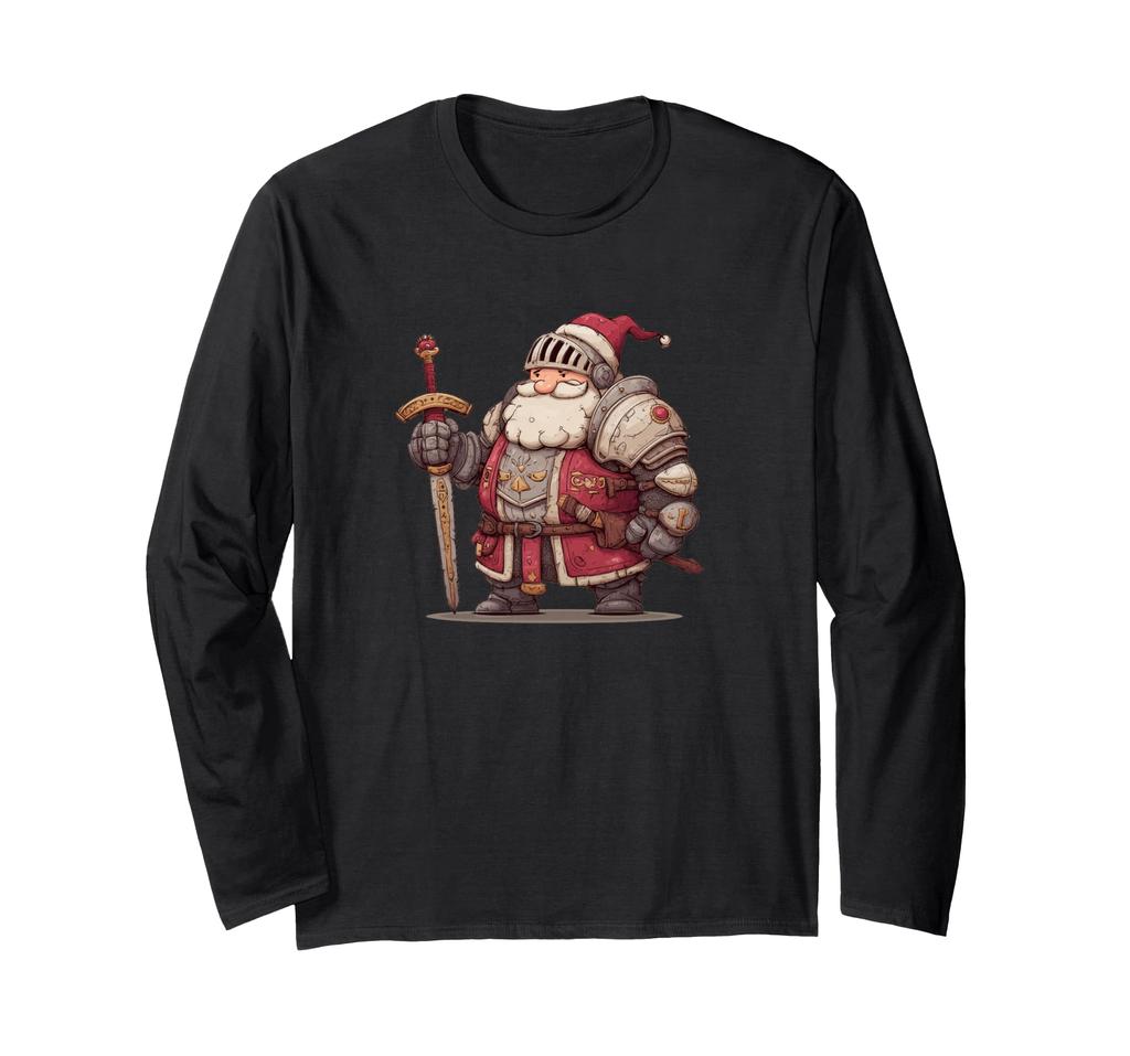 Knight Santa Armor and Sword Costume for Boys and Girls, Long Sleeve T-Shirt