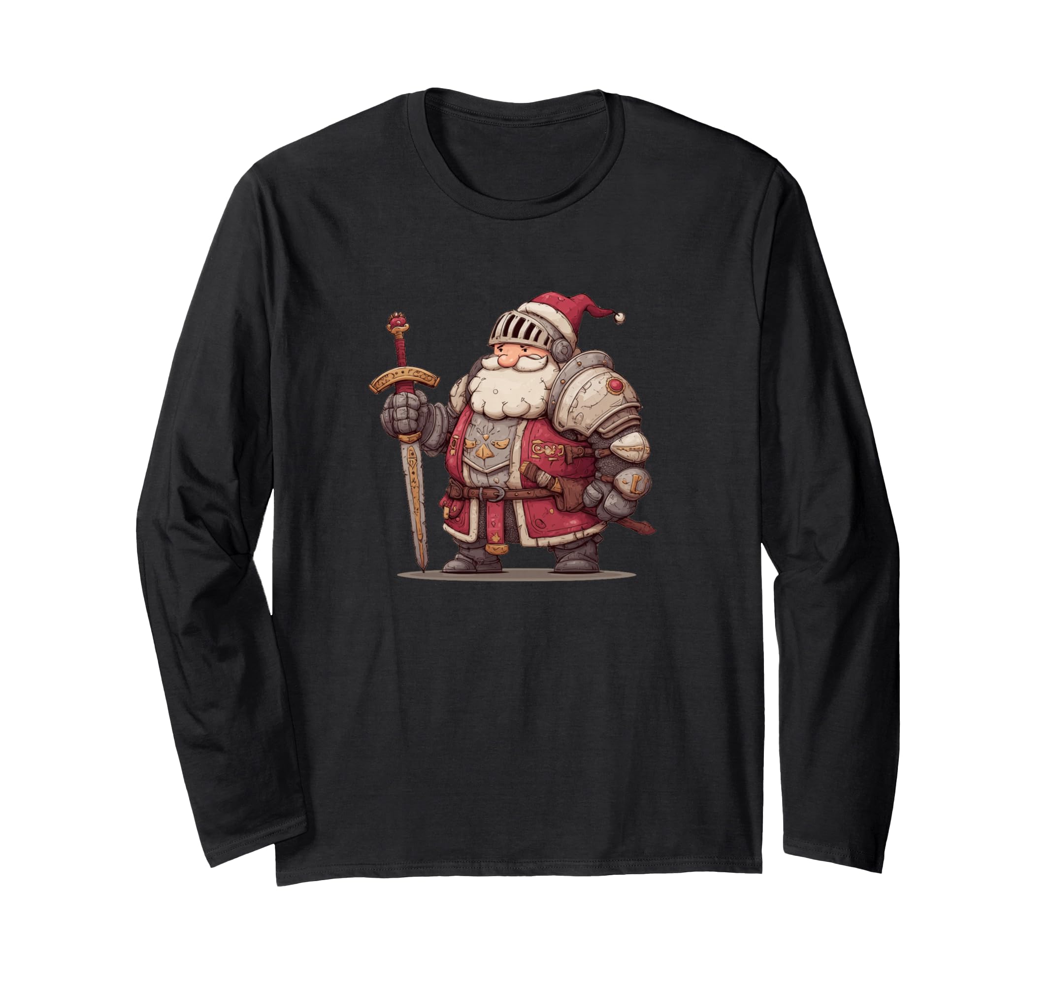 

Knight Santa Armor and Sword Costume for Boys and Girls, Long Sleeve T-Shirt
