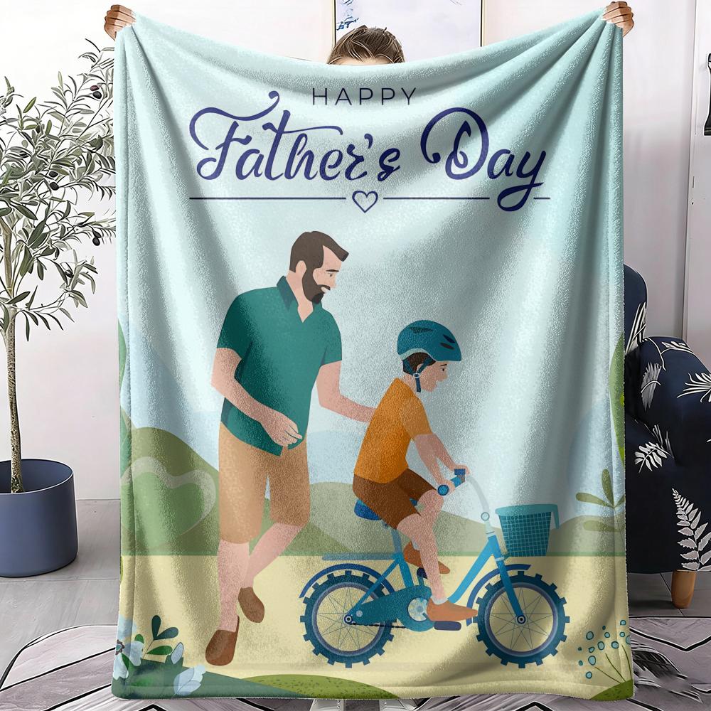 Father s Day Aesthetic Throw Soft Flannel AC Blanket Lightweight Summer Nap Throw Cozy  Blanket for Sofa Bed Travel Home 75cm x 90cm