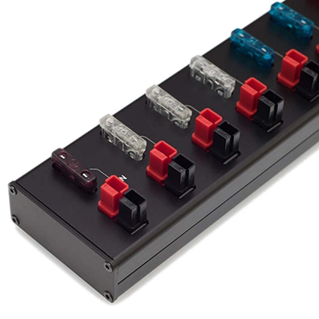 AP-8S 8 Channels Power Distributor, 8CH Power Splitter for Radio 8 Port Power Connector Screw Fixing DC 36V 45A