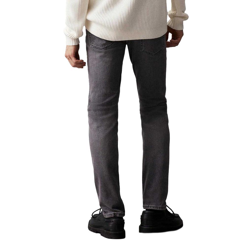 Calvin Klein Herren Leder Abzeichen Slim Jeans