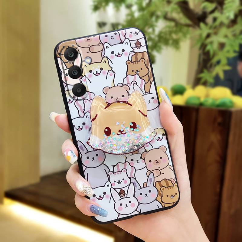 Rotatable stand Kickstand Phone Case For Samsung Galaxy M56 5G/SM-M566B Simplicity cute Durable Skin feel silicone TPU