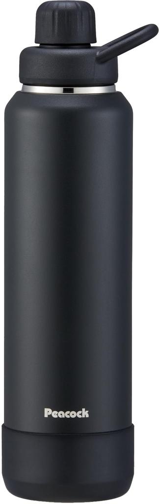 Peacock Thermos Industry Peacock Water Bottle Carbonated Compatible Black Cold Storage Direct Drinking Sports Handle Thermos B (The-peacock) 1.2L