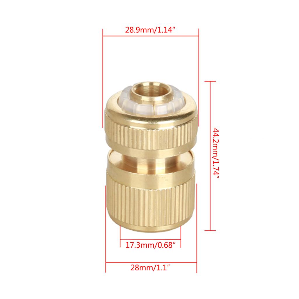 8Pcs Brass Garden Hose Connector, 1/2Inch and 3/4Inch Faucet Adapter, Garden Hose Quick Connectors Brass Hose Fittings