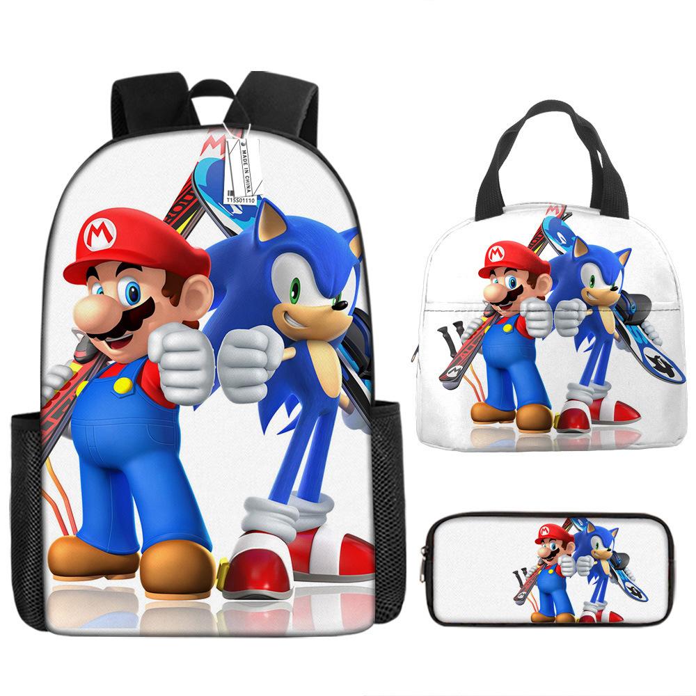 Backpack Trend Backpack Anime Large Capacity Elementary School Bag Lunch Bag