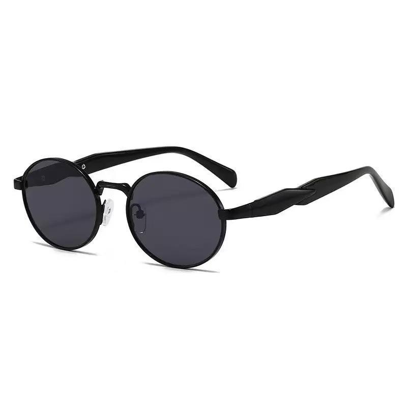 New European And American Circular Sunglasses For Women'S Street Photography Metal Sunglasses Trendy Sun Glasses