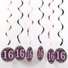 PVC Spiral Ornament Pendants for 18th, 30th, 60th Birthday Party Decorations