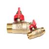 1 Piece Air Compressor Water Gas Oil Shut Off Valve Butterfly Stem Brass Ball Valve 1/4" 3/8" 1/2" Bsp Threaded Male To Female
