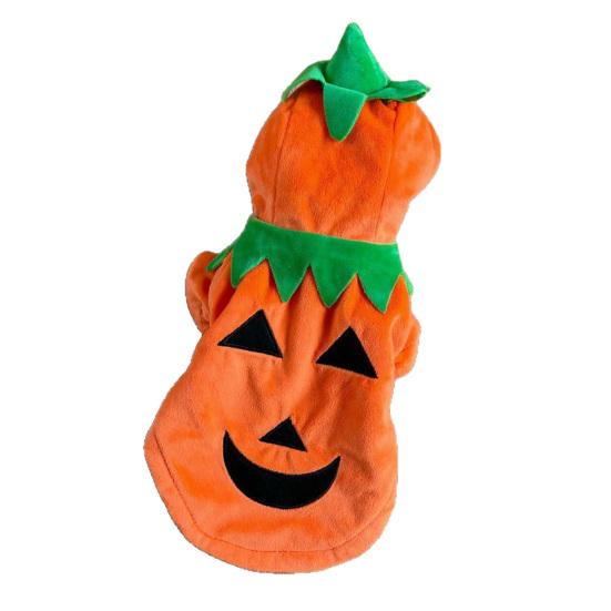 Winter Dog Coat, Warm Thick Vest for Small Medium Dogs, Leash Compatible Snowsuit, Cute Pumpkin Costume for Puppy