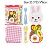 Hot Food Feeding Toy Pudding Feeding Toy Pretend Play Food Set Desktop Ornaments Doll House Toys For Kids Girls Doll Accessories