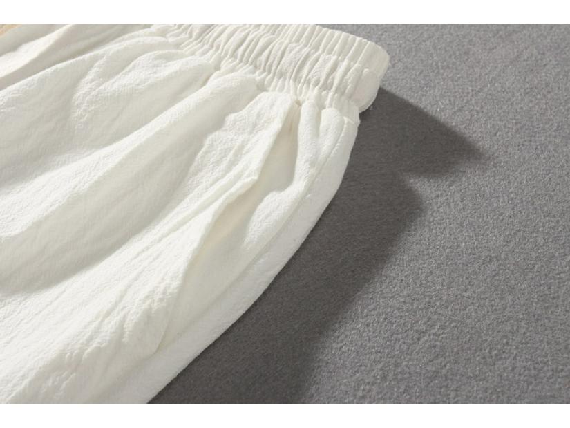 Men's Loose Fit Linen Trousers - Straight Leg, Drawstring, Harem Style, Cotton Blend, Chinese Influence.