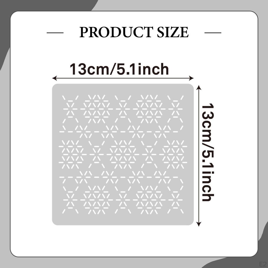 32Pcs Sashiko Stencil Kit Embroidery Practice Pattern Stabilizers