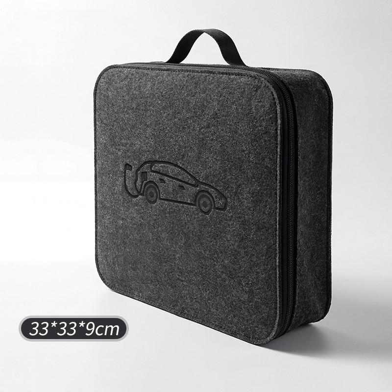 Electric Vehicle Charging Units Organizer Waterproof Storage Bag with Handle for Car Trunk Accessories