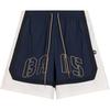 Li Ning Anti-Five Series Comfortable Simple Versatile Mid-Waist Drawstring Casual Shorts Men Shorts Deep-Navy-Blue Cream-White AKSV035-4