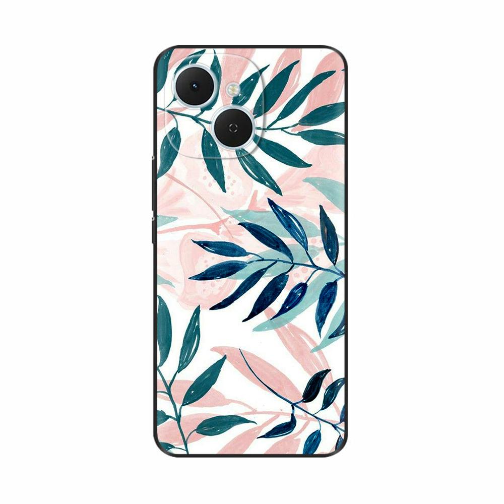 For Tecno Spark 40C Case Flowers Soft Silicone TPU Phone Cases For Tecno Spark 40C Shockproof Cool Wolf Flowers Protective Cover