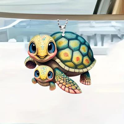 Neue Acryl Flache Schildkröte Serie Auto Anhänger Weihnachten Weihnachten Weihnachten Weihnachtsbaum Dekorative Ornamente Weihnachten Home Dekorationen