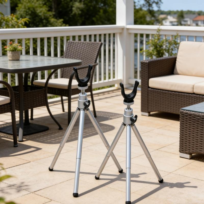 Quick Setups Foldable Fishing Rod Holder Make Of Rustproof Aluminum Perfect For Lake River Ocean Universal Rod Brackets
