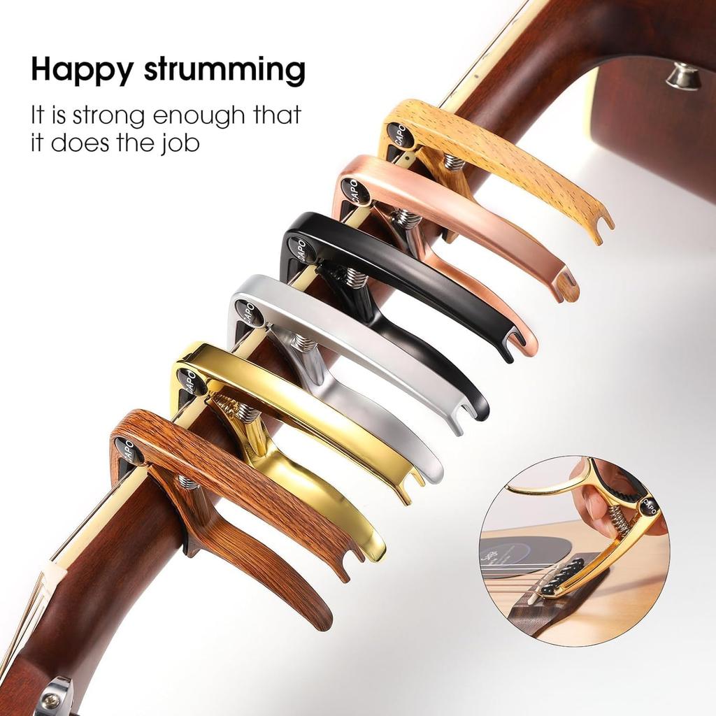 Exclusive Guitar Capo Tast One Touch Guitar Capo Acoustic Guitar Electric Guitar Capo Tast for Electric Guitar Folk Guitar Ukulele Zinc Alloy [Amazon