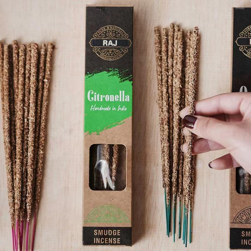 6 Boxes/lot Handmade Indian Incense Sticks 1 Hour Natural Sandalwood OUDH Vanilla Grass Stick Incense Home Fragrance