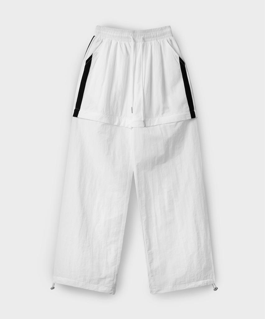 SOME PLACE Two-Way Nylon Line Color Block Training Wide Elastic Pants _ 3 Colors