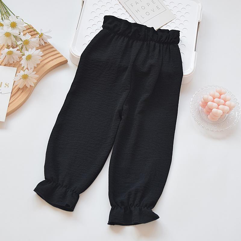 Children's Lantern Pants For Girls Boys Summer Thin Loose Simple Solid Color Kids Trousers Casual Baby Boy Girl Beach Pant