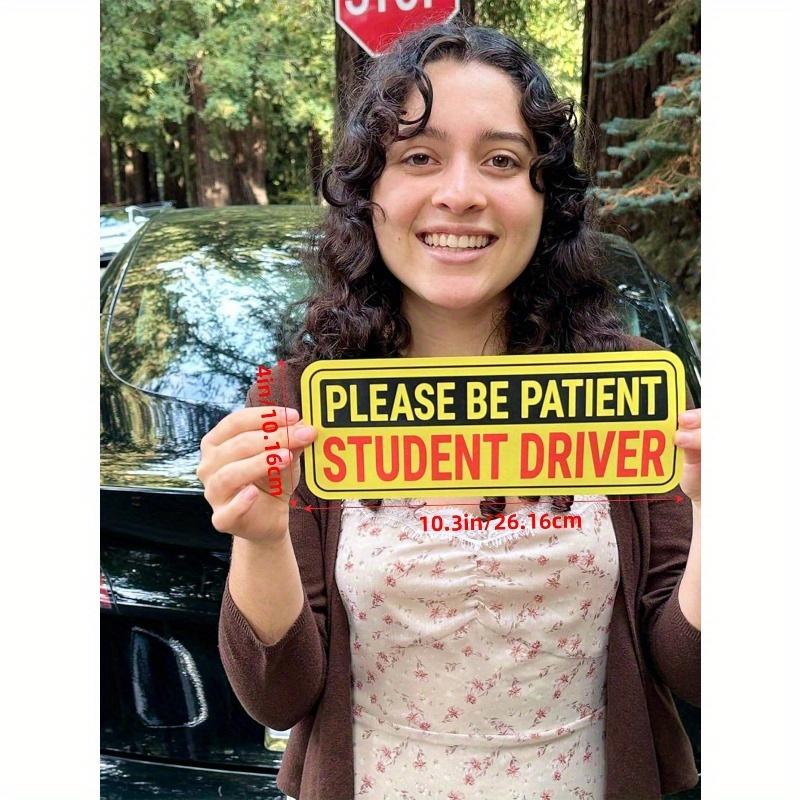 Samolepky pro začínajícího řidiče, 10,3x4 palce, Odnímatelné samolepky na auto a okno pro studenty, začátečníky v řízení, DIY, PVC samolepky