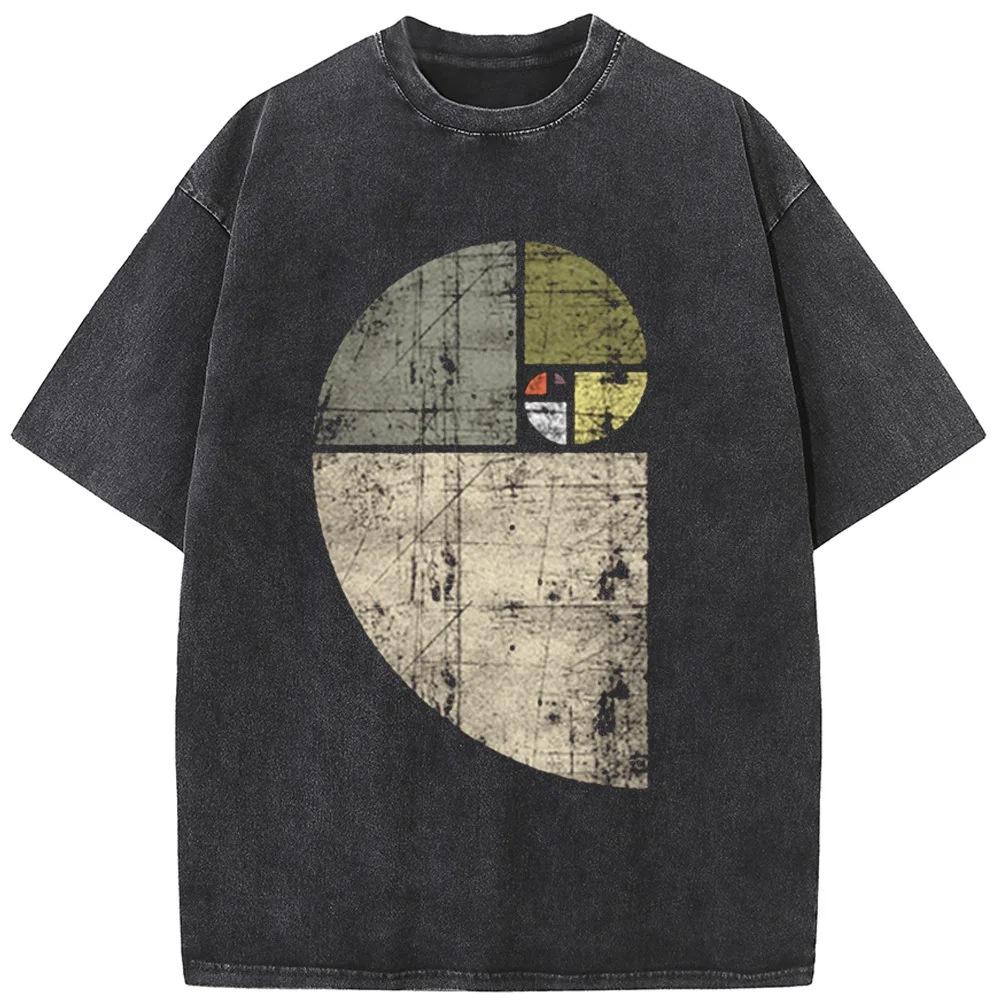 Retro Fibonacci Short-Sleeve Hip-Hop Street Clothing Men S A M