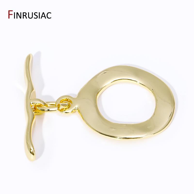 

Оптовые латунные круглые застежки-тогл OT с покрытием 18 карат, коннекторы для изготовления браслетов, ожерелий своими руками 1 Sets