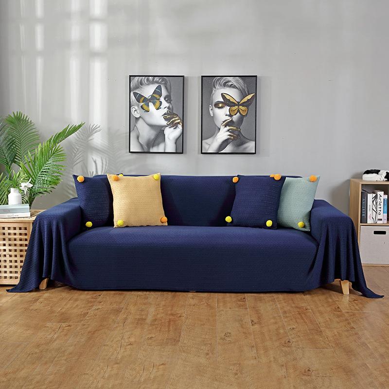 Sofa Towel Solid Color Full Cover Sofa Cover, Full Package Sofa Blanket Cloth, Single Sofa Cushion, Cover Cloth Cover
