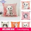 Cute Cartoon Cat Pillowcases For Pillows 45X45 Cushions Cover Aesthetic Room Decoration Cushion Cover 50X50 Home Decor Pillow