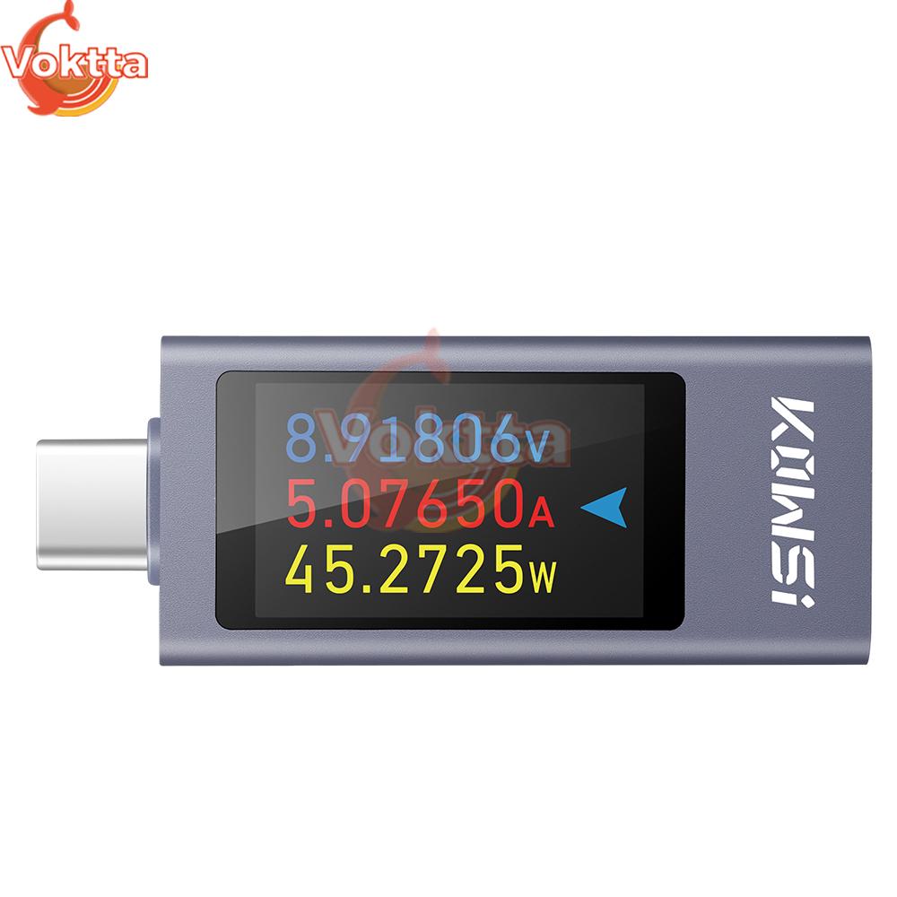KWS USB Type-C Interface Tester DC 4-30V 12A Digital Voltmeter Ammeter Power Meter Voltage Current Meter Battery Charging Tester