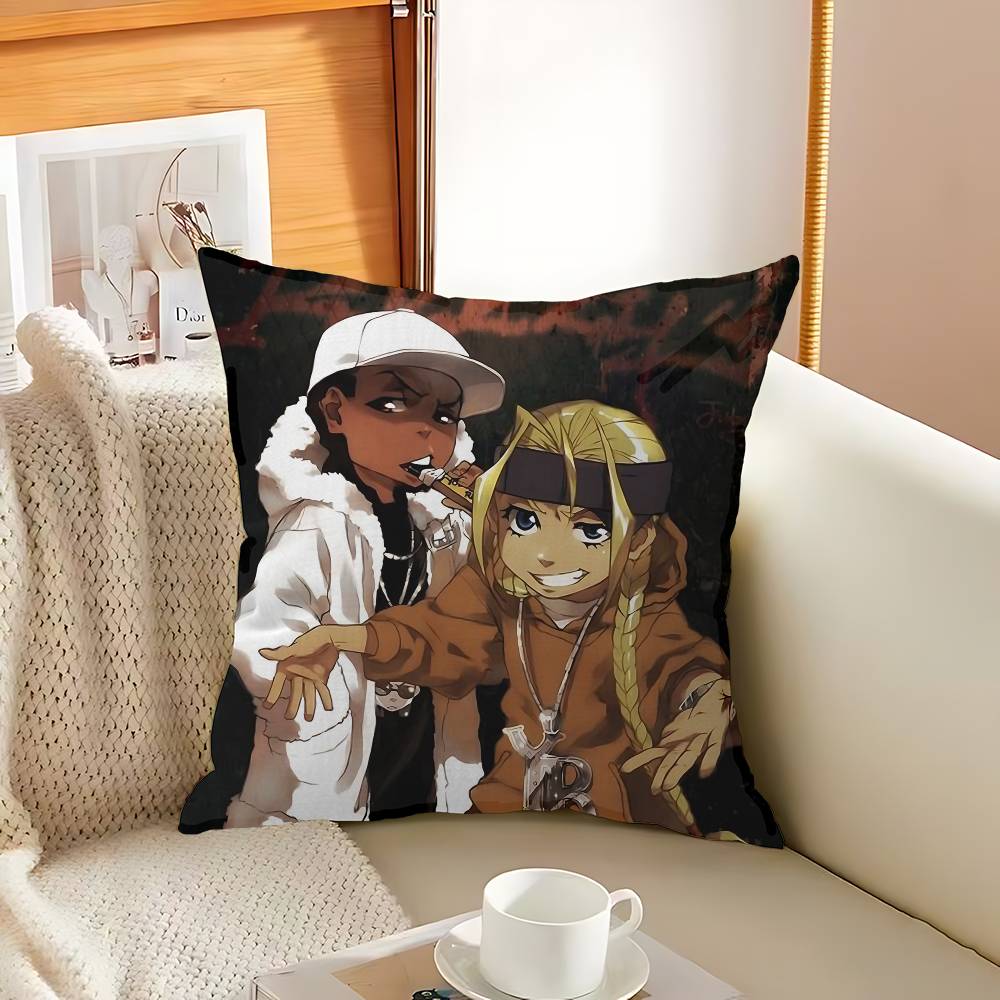B-Boondocks Cartoon Pillowcase Toon Gift Cushion Cover Bedroom Home Sofa Chair Seat Decor Pillow Case