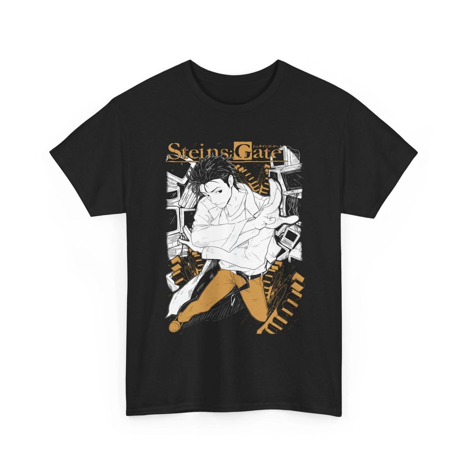 Steins, Gate Okabe & Kurisu Anime Tee | Kawaii Waifu Shirt XL