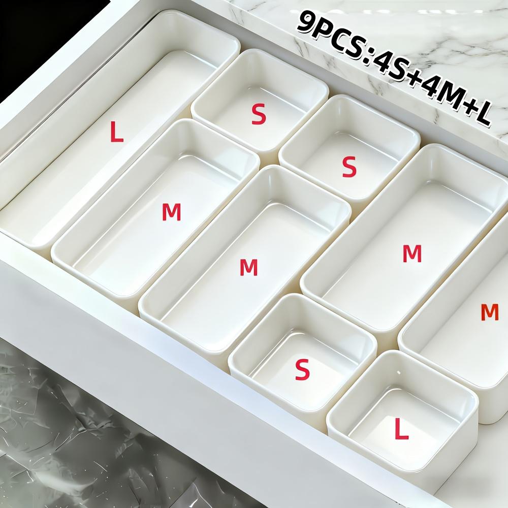 9pcs Drawer Organizer Set with Built-In DividersStorage BoxOffice Stationery OrganizerSuitable for Desktop and Drawer Storage 3900₽