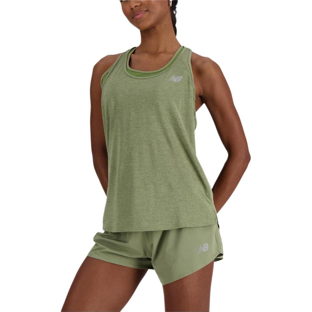 New Balance Athletics Tank Top Women's Dark Olive Stone Color WT41250-DHO