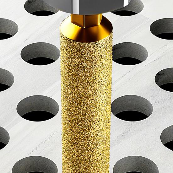 Diamond Tile Drill Bit Set with Cooling Wax Core Drilling Marble Granite Glass Concrete Anti-Slip Hex Shank Tile Drilling Tool