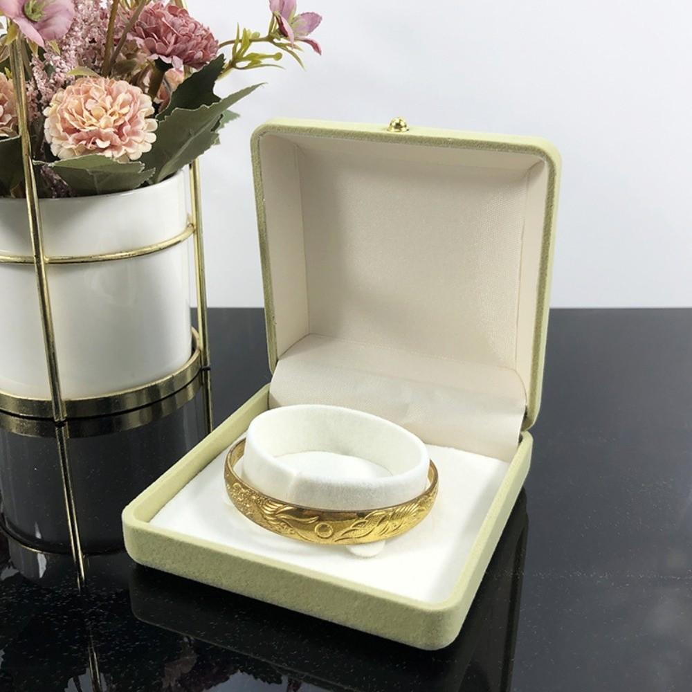 Fashion Velvet Storage Box Portable Multi-functional Holder Solid Color Rings Bearer Box Jewelry Storage