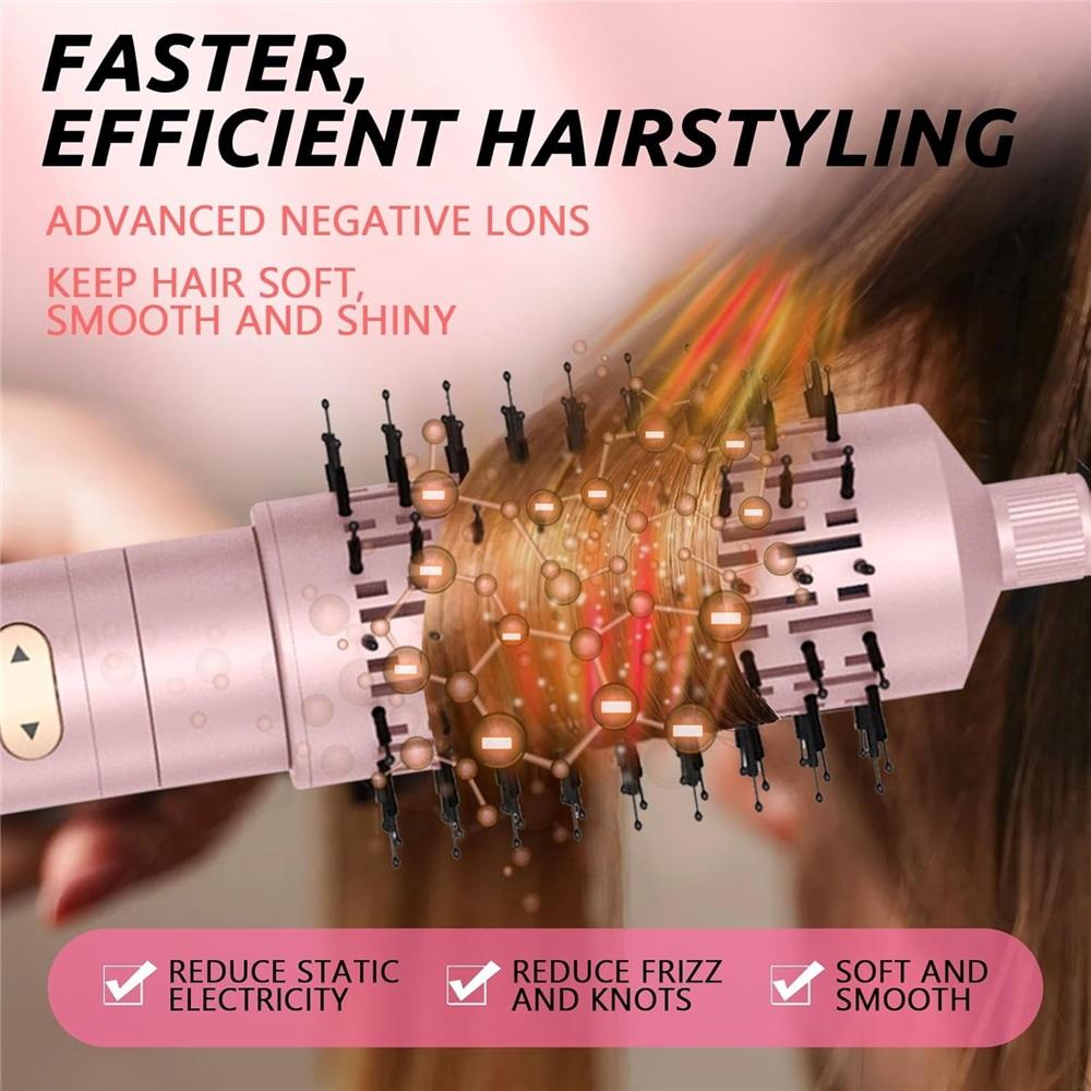 3-In-1 Curling Comb And Heated Brush, 200 Million Negative Ions Hair Styling Tool, Hair Set Including 38/50mm Hot Brushes And A Hair Dryer