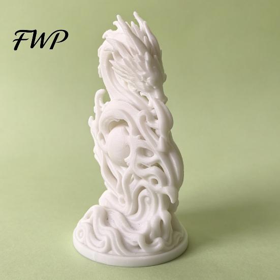 3D Printed Dragon Ornament Chinese Statue, Compact Figurine, Fine Detail Zodiac Collectibles Carving Design, Creative for Office Desk Decor Statue