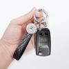 Crystal Luxury Metal Leather Car Keychain Anti-lost Key Ring Fashion Jewelry For Citroen C1 DS3 C2 C3 Vts C4 Saxo C4L C5 C6 C8 YV4