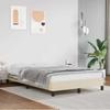 Bed Frame without Mattress Cream 120 x 190 cm Artificial Leather