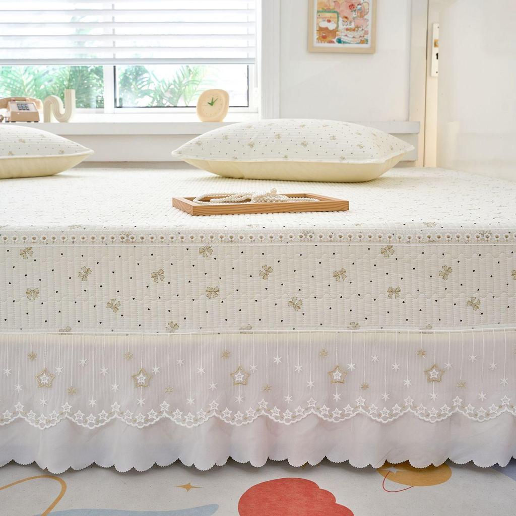 All-Season Pure Cotton Quilted Duvet & Non-Slip Kang Bed Cover Set