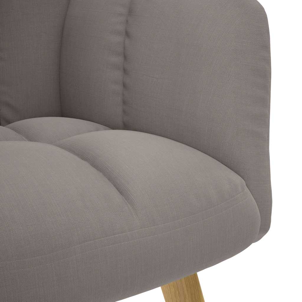 Relaxation Armchair with Footstool Taupe Fabric