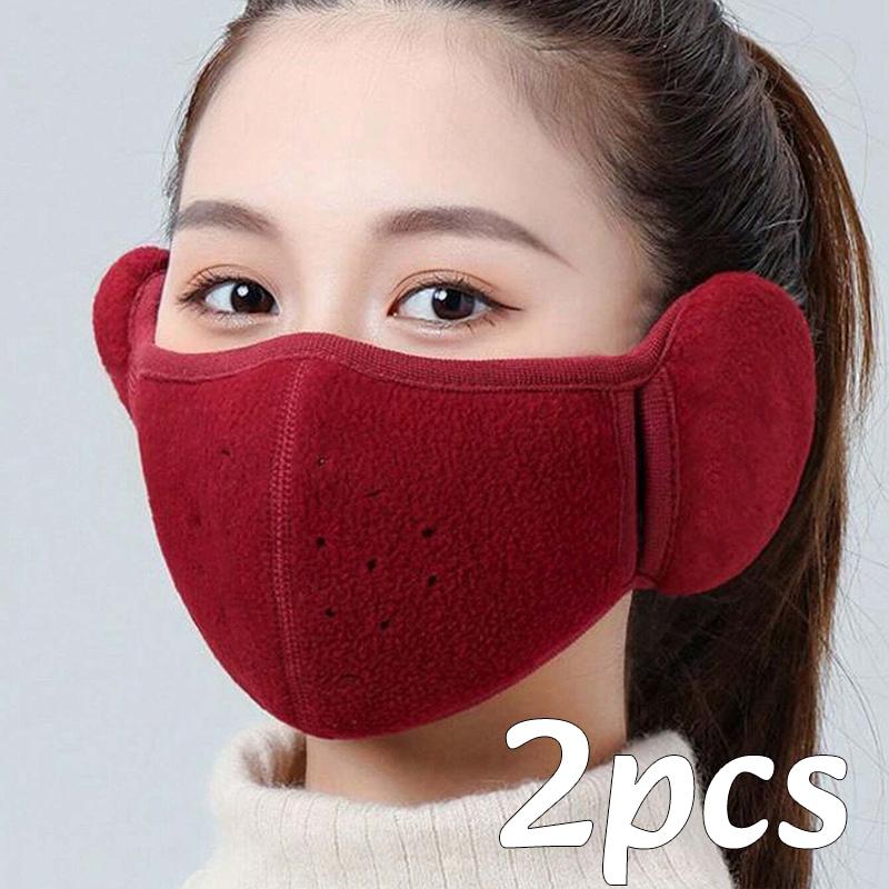 Winter Fleece Earmuffs Windproof Breathable Mask Cover Women Men Warm Mask Anti Freezing Ear Mask Outdoor Sport Cycling Mask