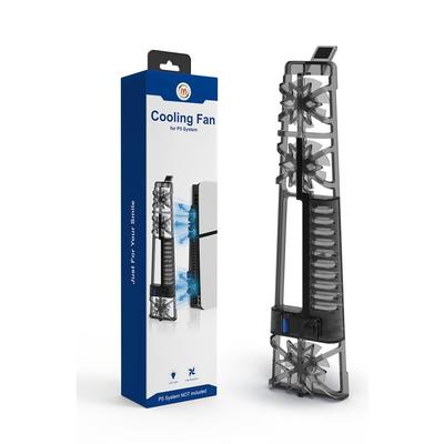 PS5 Slim Cooling Fan, Disc Edition / Digital Edition Heat Dissipation with 3 Built-in High-speed Fans, RGB Lighting Cooling System and USB 3.0 Port