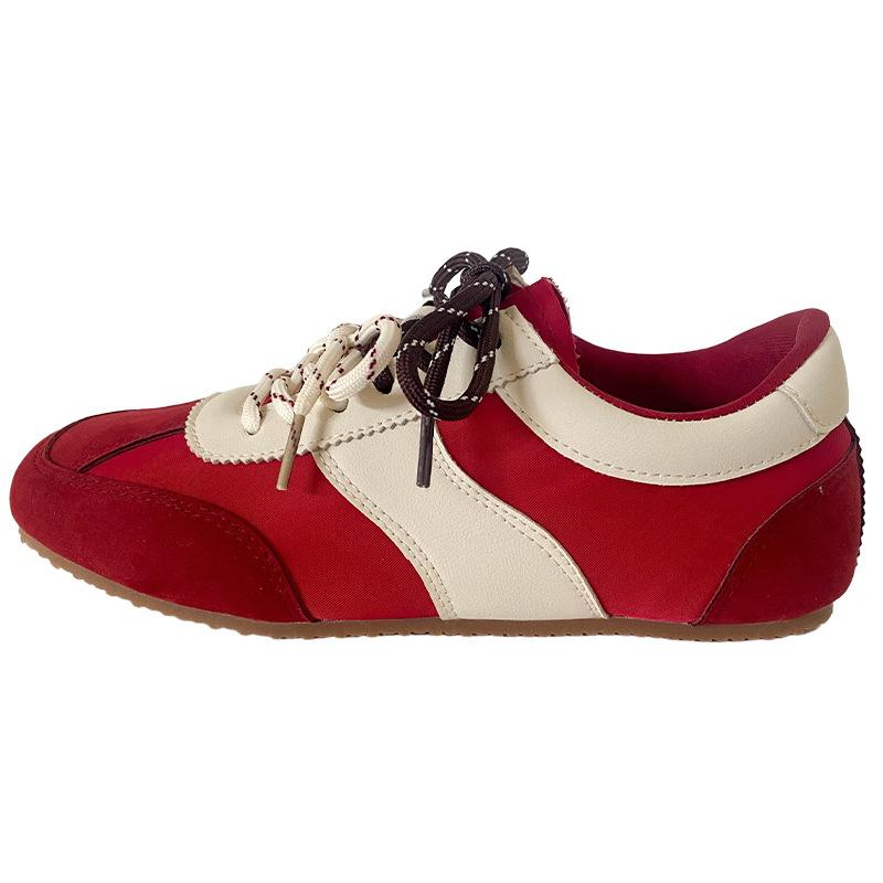 

A9886 latex insole/lightweight Hong Kong style Forrest Gump shoes women s shoes German training shoes white shoes 2025 spring new board shoes 40