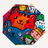 1pc Cats Pets Automatic Open/close Umbrella, 8-Rib sturdy structure, Portable Travel Umbrella, Parties, Everyday Use, Outdoor Accessory, Art
